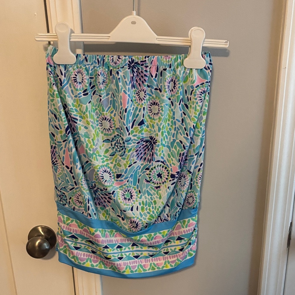 Lilly Pulitzer Blue and Green Sleeveless Top